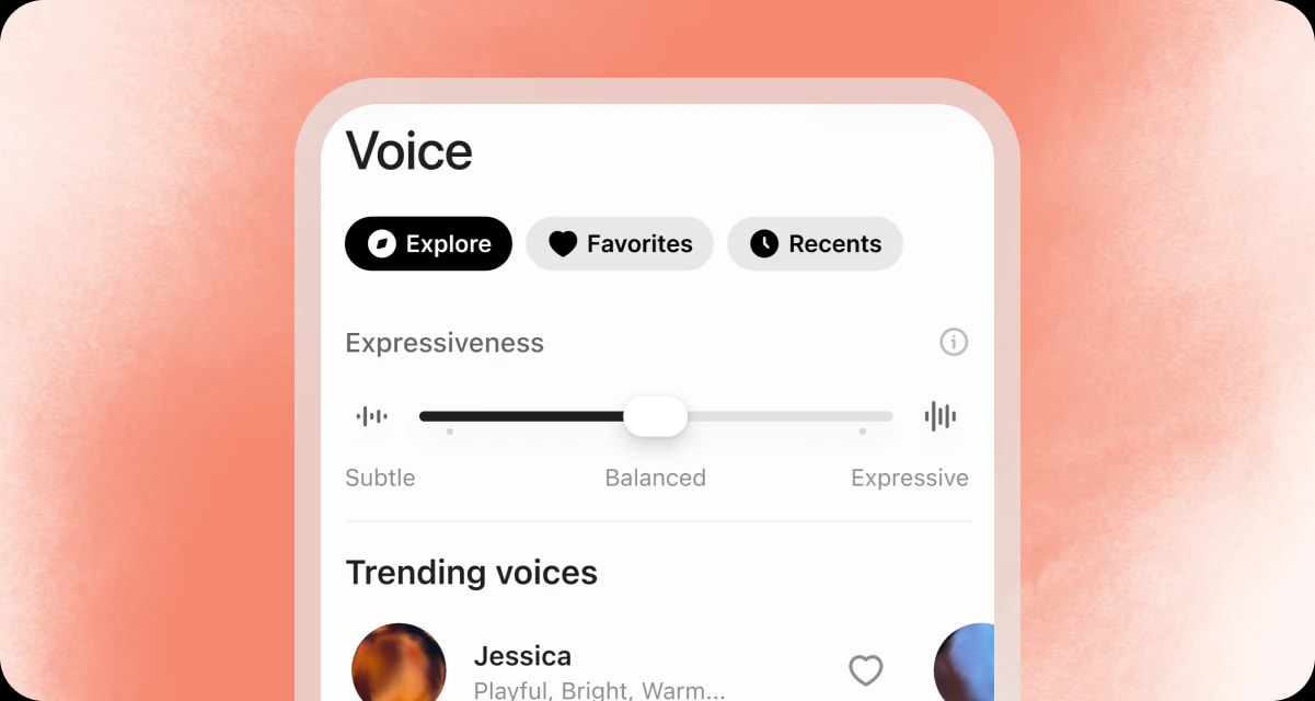 new voice expressiveness option