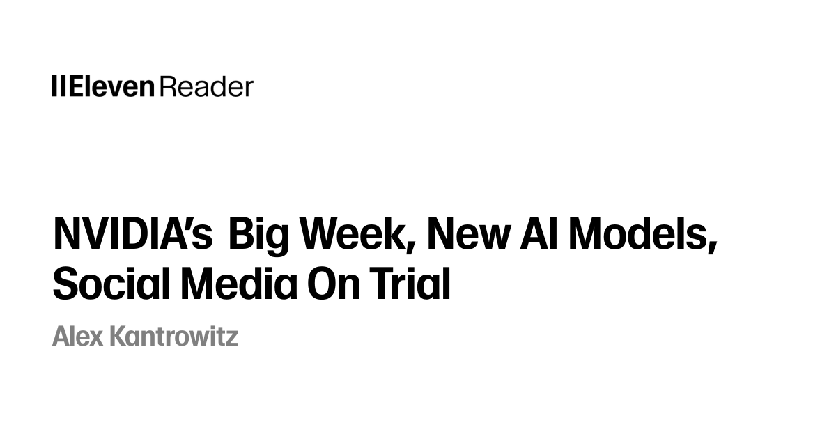 NVIDIA’s Big Week, New AI Models, Social Media On Trial Audiobook by ...