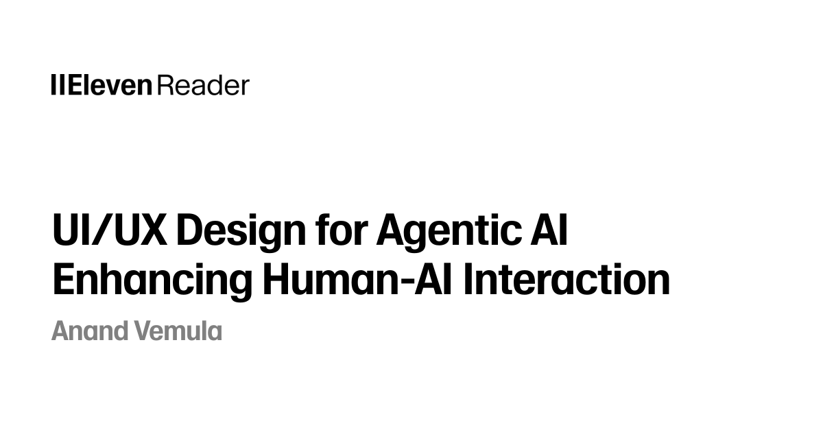 UI/UX Design for Agentic AI Enhancing Human-AI Interaction Audiobook by ...