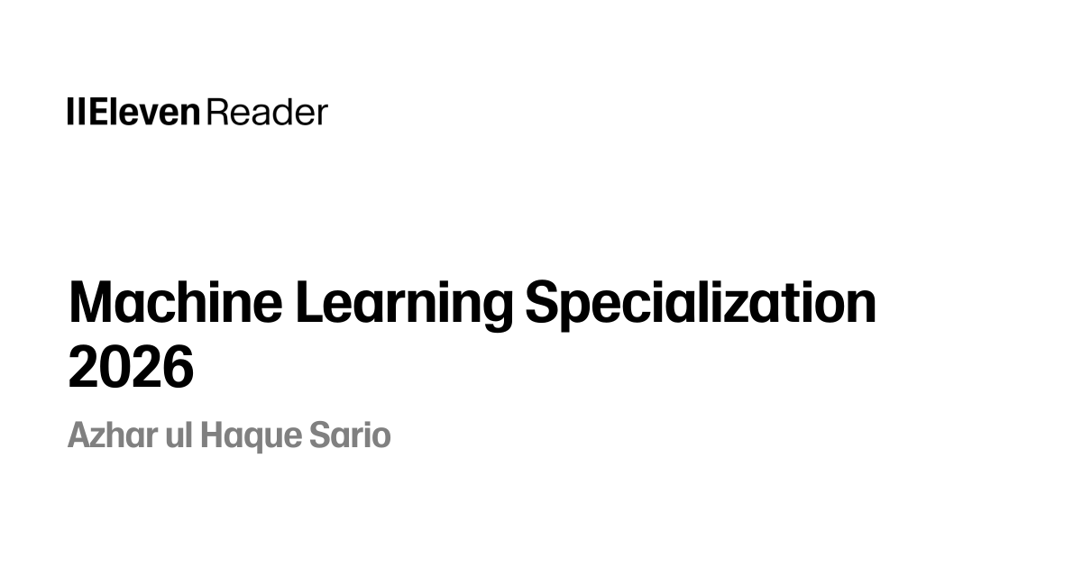 Machine Learning Specialization 2026 Audiobook by Azhar ul Haque Sario ...