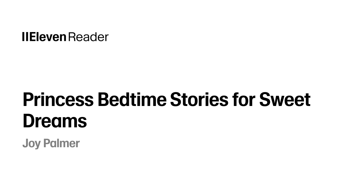 Princess Bedtime Stories for Sweet Dreams Audiobook by Joy Palmer ...