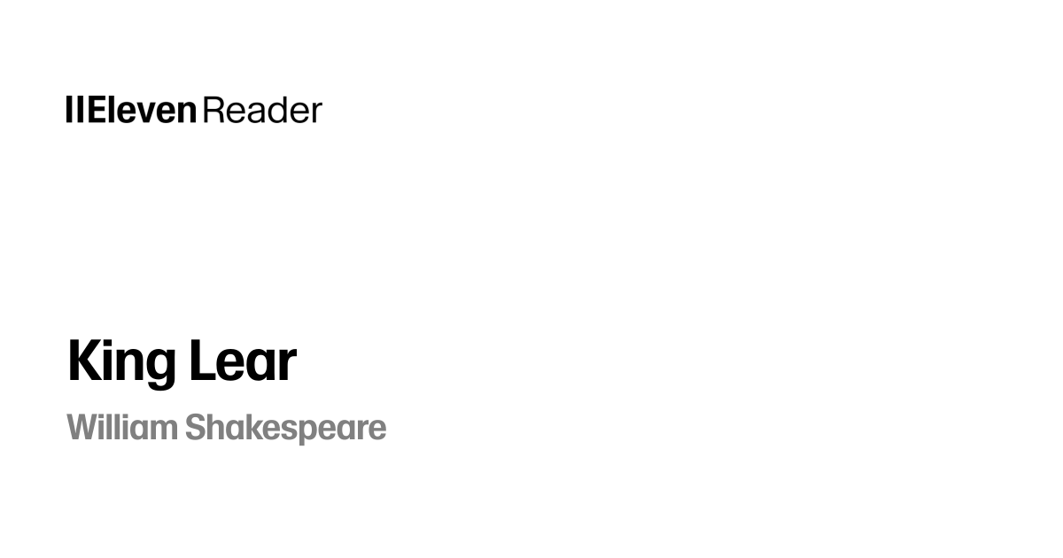 King Lear Audiobook by William Shakespeare - ElevenReader