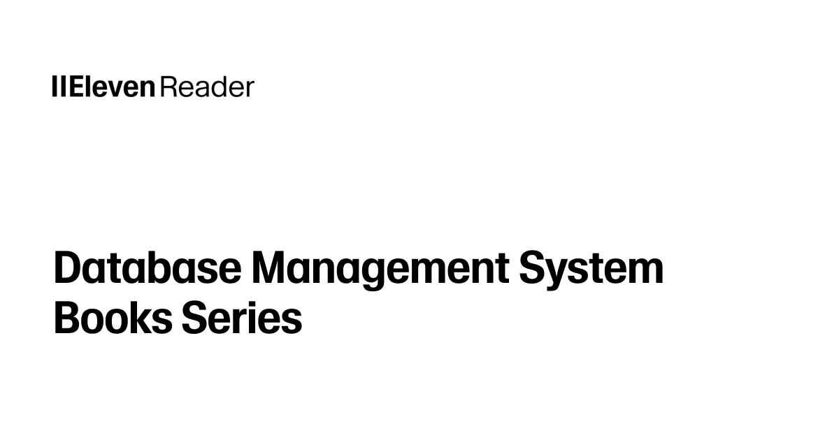 Read aloud Database Management System Books Series. Listen now ...